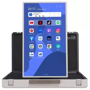 Mala de apresentação ALLNET High Performance Display 27 polegadas. Android 13. RK3588. Entrada HDMI. Mala de transporte