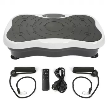 Extralink plataforma vibratória para treino fitness Moonwalk Spinmove branco