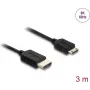 Cabo HDMI DELOCK 81686 — 3 m, HDMI Type-A (macho) para HDMI Type-C (Mini, macho), 48 Gbit/s, até 7680×4320