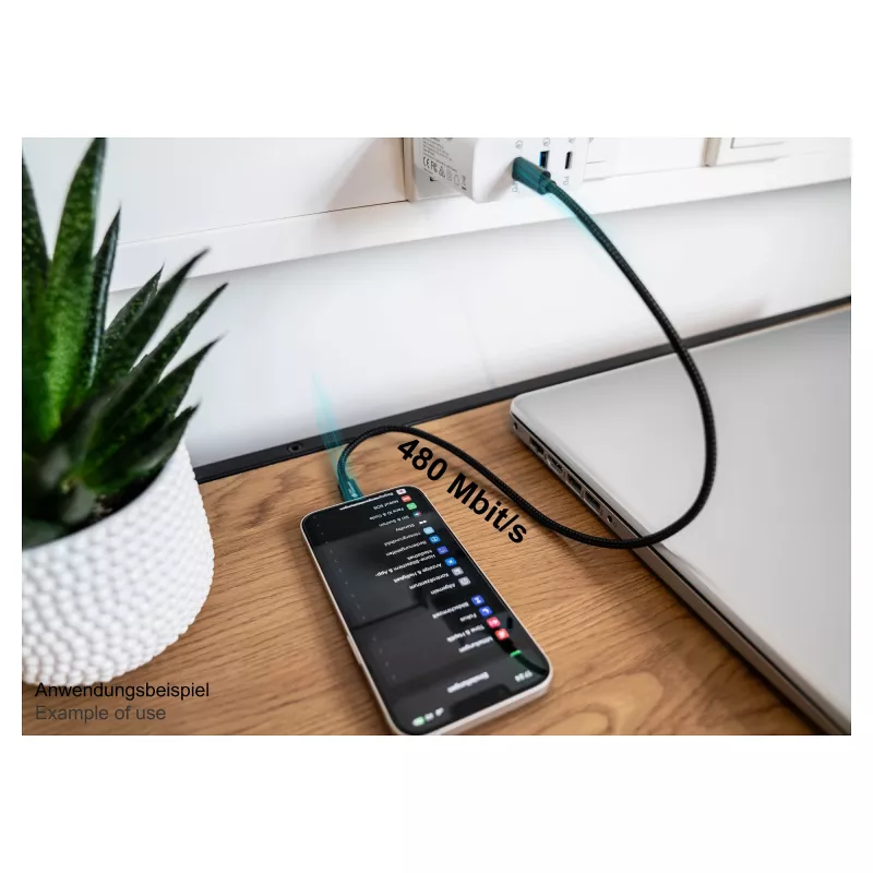 Good Connections Cabo de carregamento e dados USB 2.0 para iPhone/iPad/iPod conector USB-C para Lightning - O cabo de alta qualidade e oficialmente certificado pela Apple