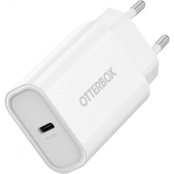 Carregador de parede OTTERBOX 30W USB-C PD branco — saída de 30W, uma porta USB‑C