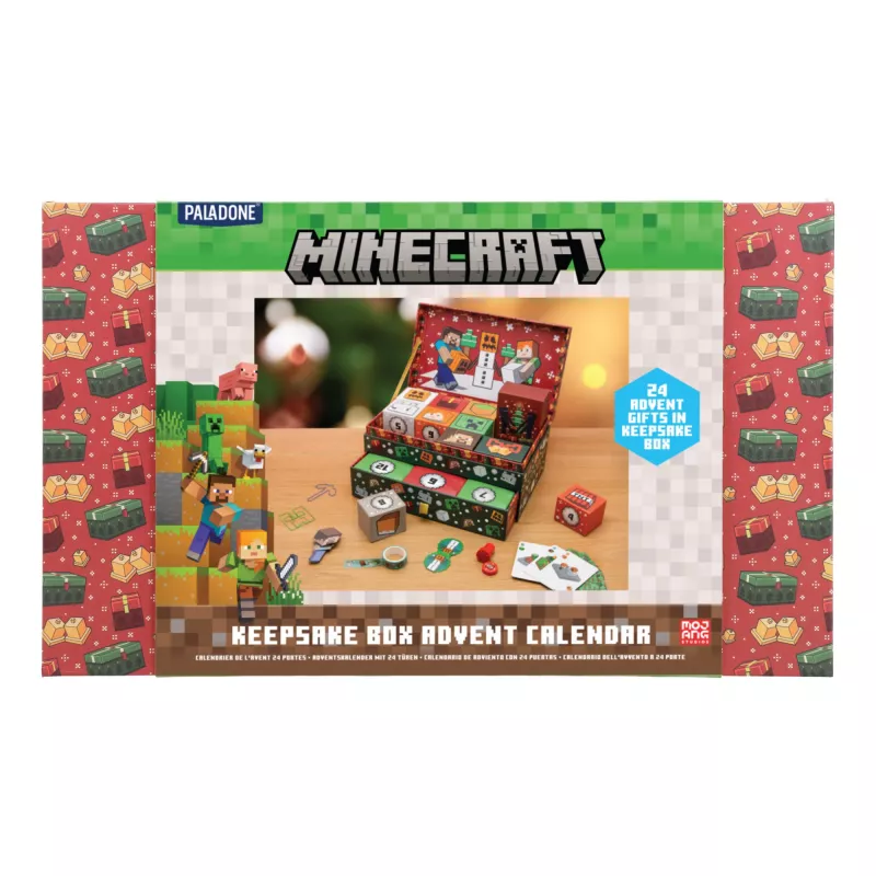 Calendário de advento caixa de arrumação Paladone PP15749MCF Minecraft 24 surpresas