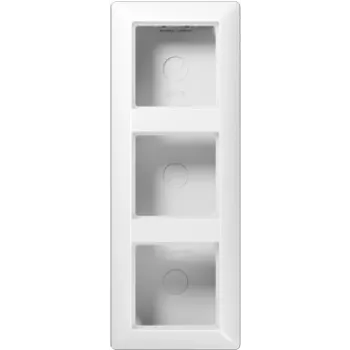 JUNG AS 583 A WW Tampa de montagem saliente com moldura, 3 módulos, branco alpino