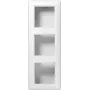 JUNG AS 583 A WW Tampa de montagem saliente com moldura, 3 módulos, branco alpino