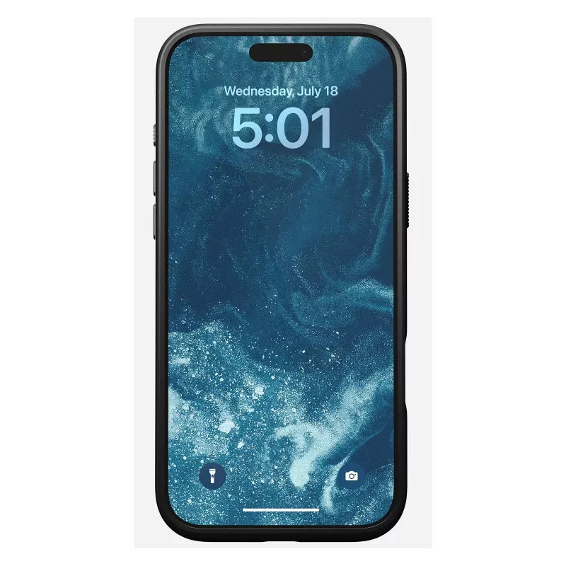 Capa para telemóvel Nomad Modern Leather Case para iPhone 16 Pro Max, 6,9 polegadas (17,5 cm), preta, pele+PC+TPU