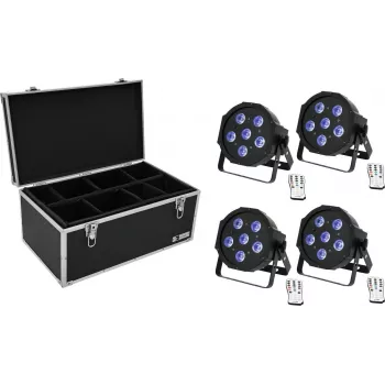 Luz LED de chão EUROLITE SLS-603 TCL UV 4x – luz LED de palco/chão com 4 tubos UV-TCL