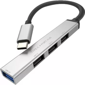 Hub ROLINE USB3.2 Gen1 4x USB-A 1x 3.0+3x 2.0 cabo Type-C (14.02.5053)