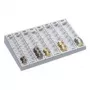 Tabuleiro para contar moedas WEDO 290×200×45 mm Euro cinzento claro com 8 ranhuras para moedas