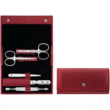 Conjunto de ferramentas de manicura e pedicura ZWILLING 97438-003-0 — 5 peças, estojo de couro