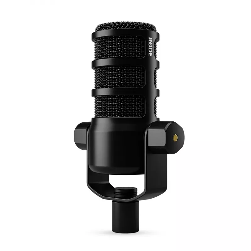 Microfone de estúdio RØDE PodMic USB — Cardioide XLR/USB, 24 bits/48 kHz, USB-C, saída para auscultadores, botão rotativo de volume, preto