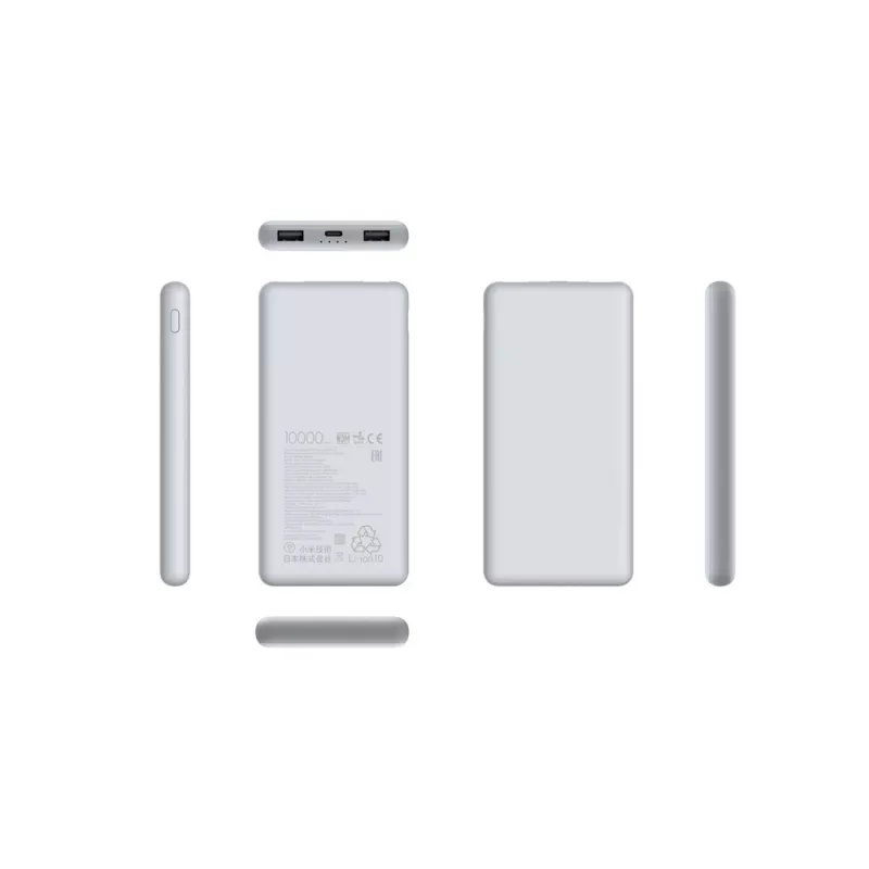 Powerbank Xiaomi BHR9350GL 10000 mAh Li‑Ion, Quick Charge 3+, USB‑A + USB‑C, saída 3 A, branco