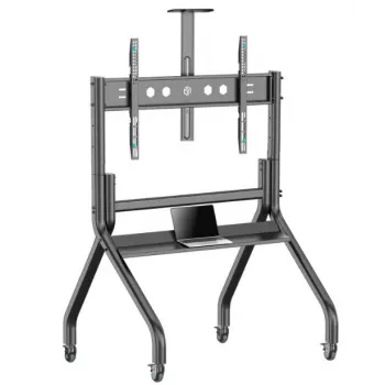 Suporte de chão para TV ONKRON TS2080-B para televisores de 60–120 polegadas, móvel, preto