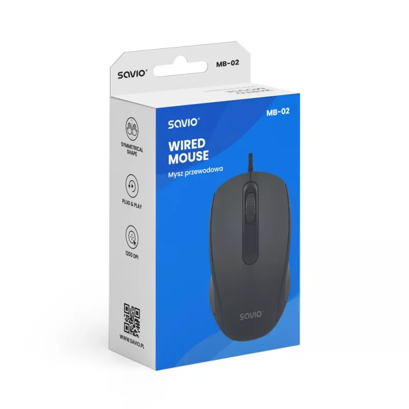 Rato com fio MB-02 SAVIO