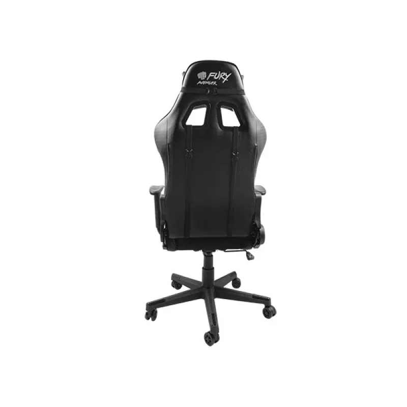 Cadeira de gaming universal FURY Avenger XL com assento acolchoado preto e branco