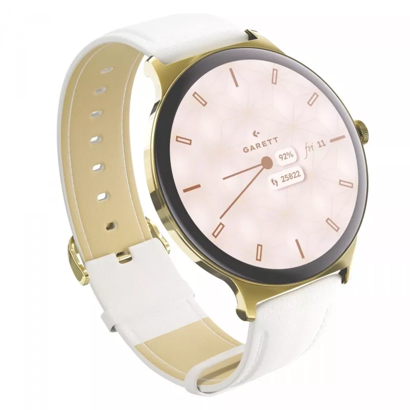 Smartwatch Garett Verona 2 dourado Steel com Bluetooth e medidor de frequência cardíaca