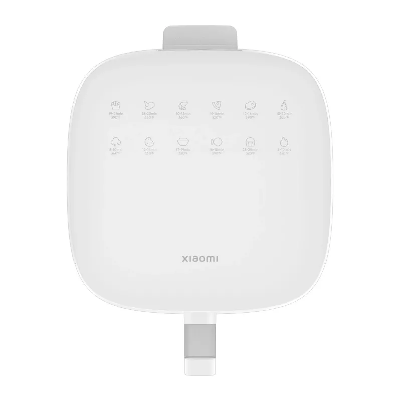 Fritadeira de ar quente Xiaomi MAF13 — 6 L, 1550 W, 12 programas, 80–200 °C, recipiente antiaderente removível, branca