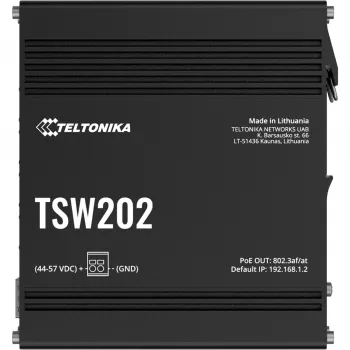 Teltonika TSW202 Managed L2 Gigabit Ethernet (10/100/1000) Power over Ethernet (PoE) alumínio, azul