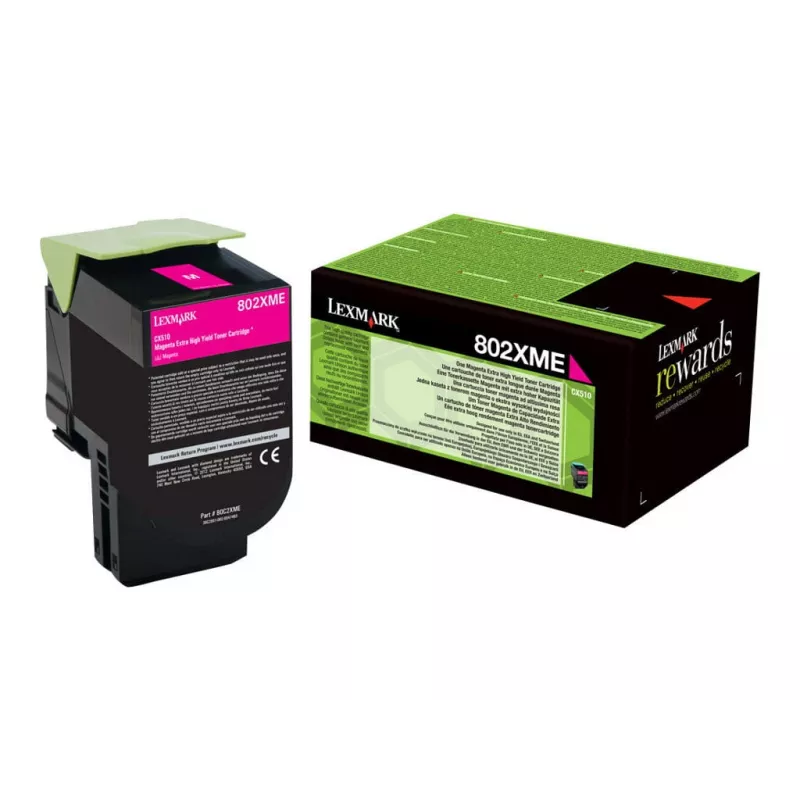 Toner Lexmark Cartridge 802XME magenta 3000 páginas
