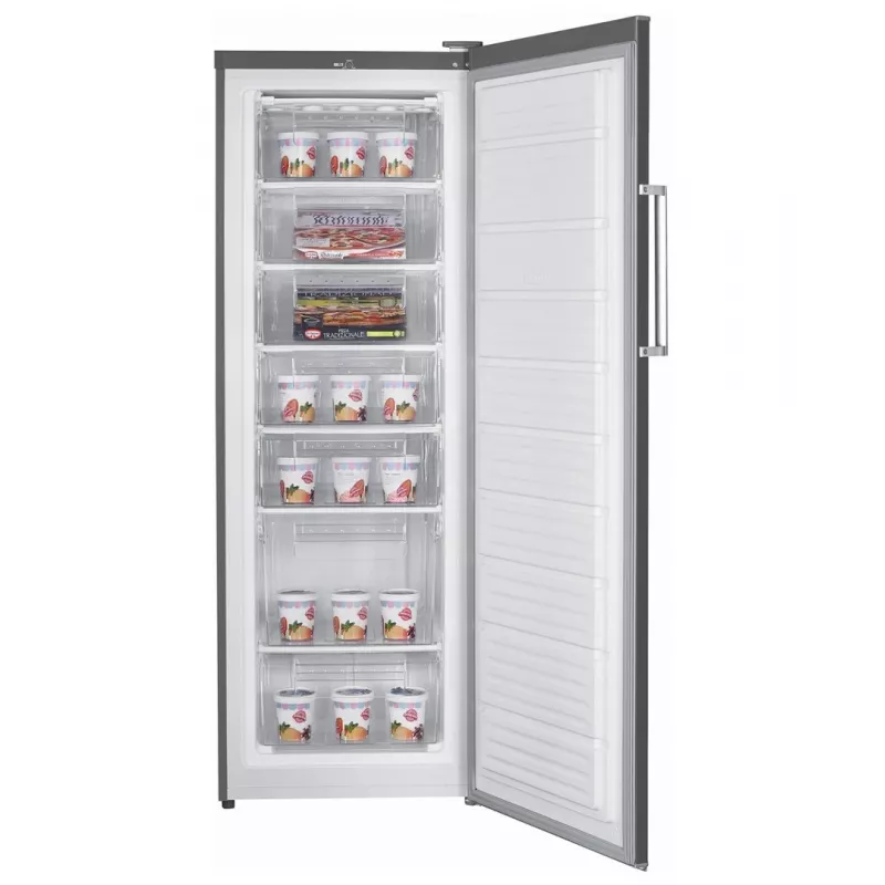 Congelador com gavetas MPM MPM-245-ZS-17, 242 L, aço inoxidável, independente, 7 gavetas, abertura da porta reversível