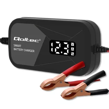 Carregador de baterias QOLTEC 52492 12V 2A com controlo por microprocessador e regeneração de células