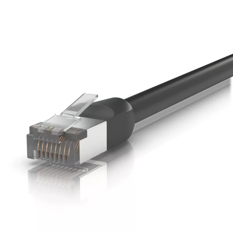 Cabo de rede Ubiquiti UACC-CABLE-PATCH-OUTDOOR-2M-BK RJ-45 Cat5e 2m preto