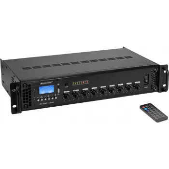 Omnitronic MA-240P amplificador misturador PA de 4 canais, 240 W de potência