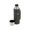 Garrafa térmica THERMOS TH-170028 470 ml, aço inoxidável com isolamento a vácuo, verde-azeitona, 24 h quente/frio
