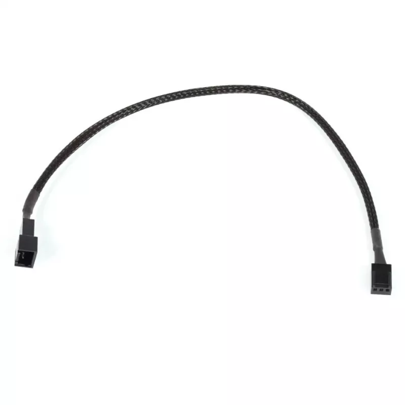 Cabo de extensão para ventoinha 3-Pin Alphacool 18686 — 30 cm, conector fêmea para conector macho