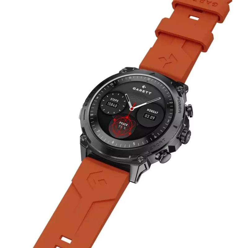 Smartwatch Garett Atom preto Steel