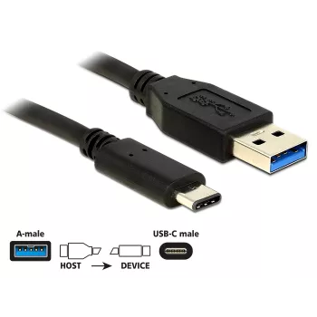Cabo USB DeLOCK 1m USB3.1-C/USB3.1-A 83870