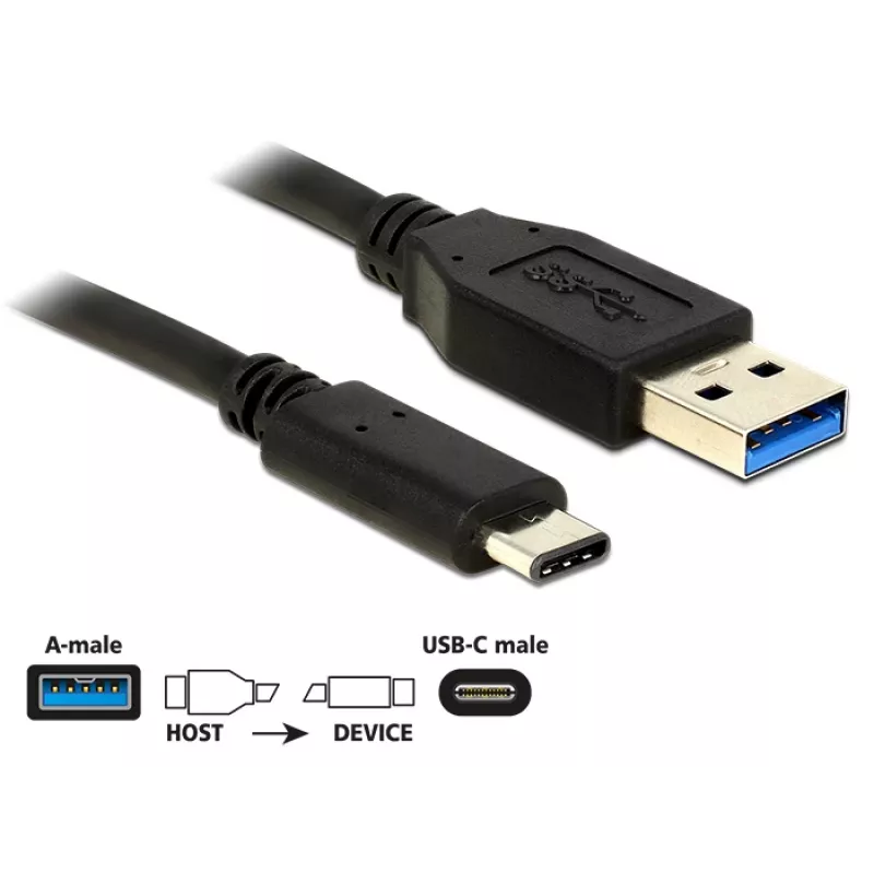 Cabo USB DeLOCK 1m USB3.1-C/USB3.1-A 83870