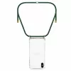Capa com colar para telefone Lookabe para iPhone X / Xs — dourado com fita verde