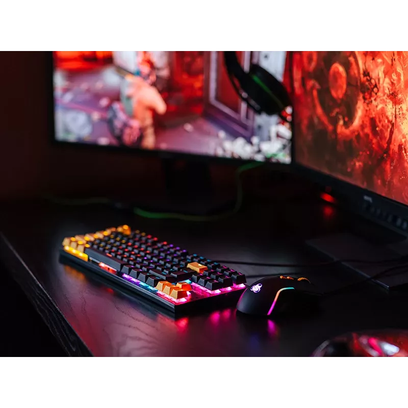 Tracer HORNET 87 Teclado Rato incluído Gaming USB QWERTY Inglês Preto, Amarelo