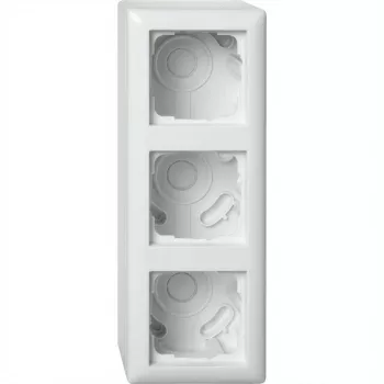 gira 106303 caixa de superfície 3 módulos com aro Standard 55, superfície, branco puro
