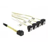 Cabo SCSI DeLOCK 85685 preto amarelo 1 m 1 x Mini SAS HD SFF-8643 4 x SATA 7 Pin