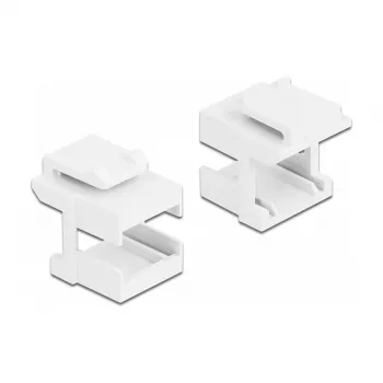 Tampa Keystone DeLOCK 86807 branca para acoplador de fibra ótica 10 unid.