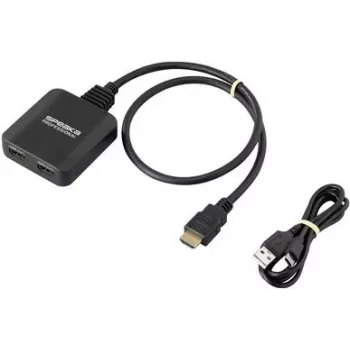 Splitter HDMI SpeaKa Professional SP-HDMIS-300 de 2 portas compatível com Ultra HD 7680 x 4320 píxeis (SP-13457064)