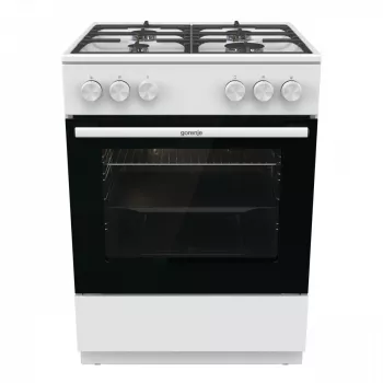 Fogão a gás independente Gorenje GG6A10WFFM, branco, placa de 4 bicos, forno a gás de 72 L, botões frontais