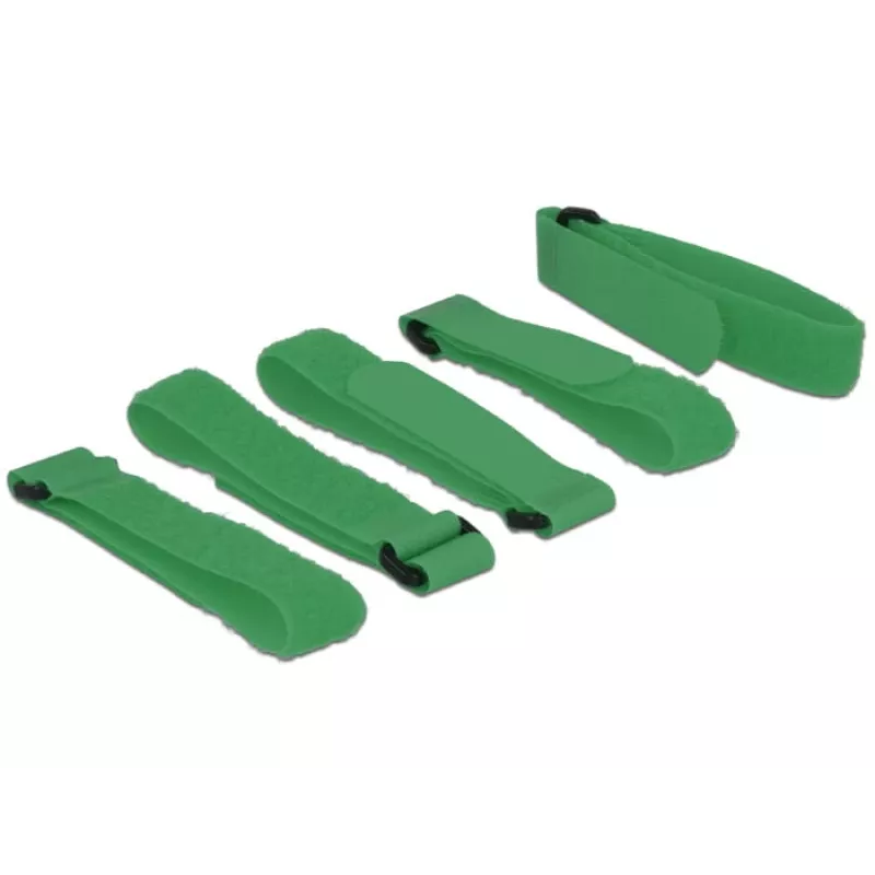 Fecho de velcro DeLOCK 18706 verde 5 unid.