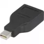 Adaptador DisplayPort Renkforce 1391524 — 1x ficha Mini-DisplayPort para 1x conector fêmea DisplayPort, preto