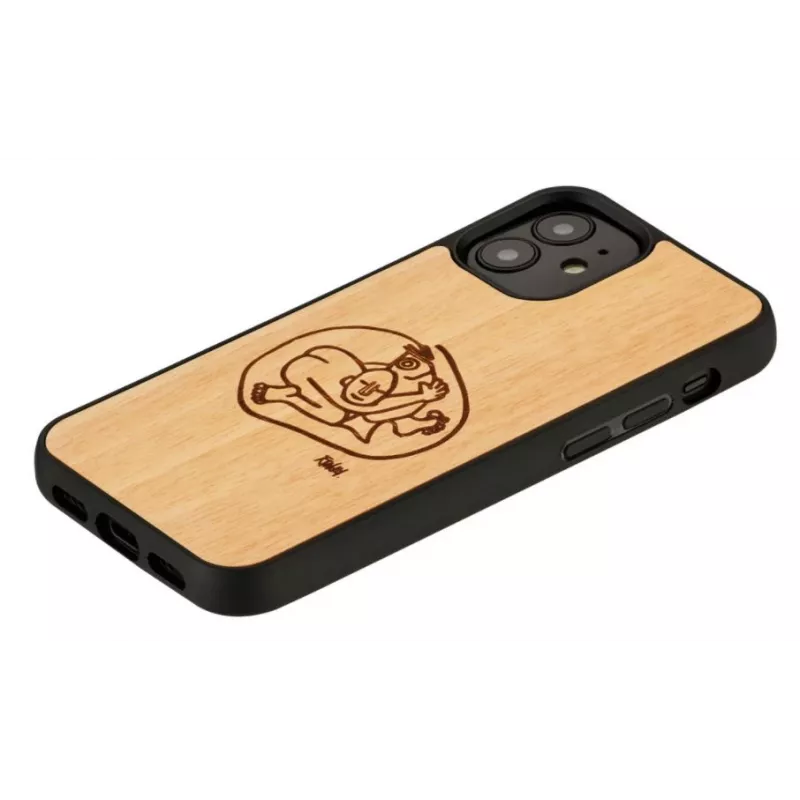 Capa protetora Man and Wood para iPhone 12 mini — design de peixe para crianças