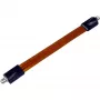 Passagem de janela SAT Wentronic Goobay, extremamente plana (0,3 mm), castanho-preto, 0,2 m - conector fêmea F a conector fêmea F (11953)