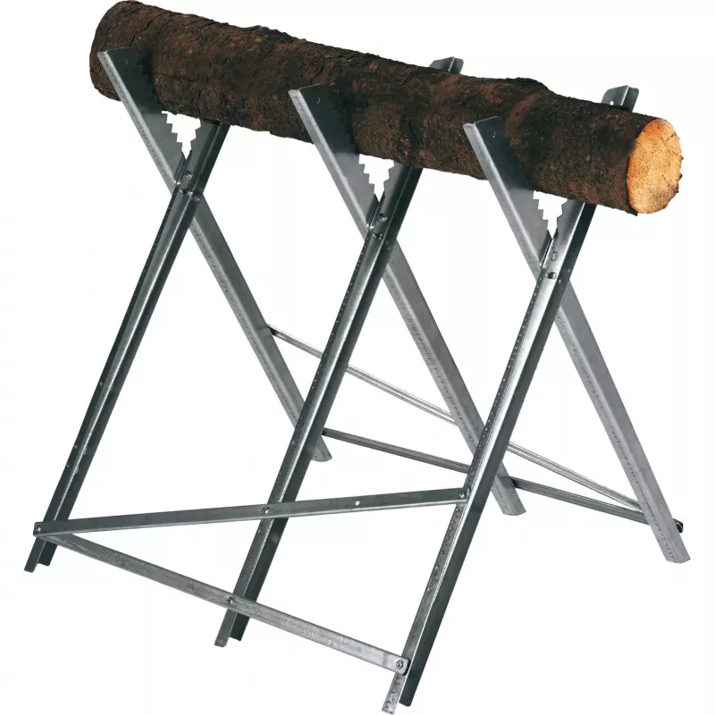 Einhell 4500067 cavalete para motosserra, prateado, metal galvanizado
