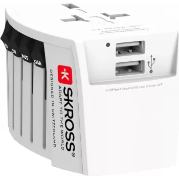 Adaptador universal SKROSS MUV USB Fonte de alimentação 2x USB