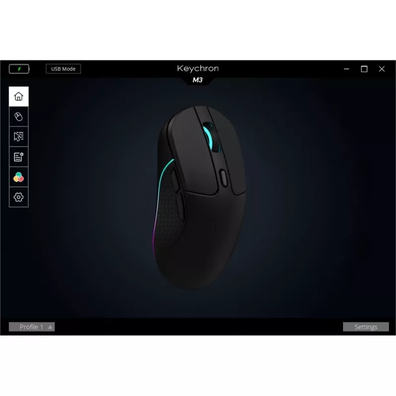 Rato gaming Keychron M3 destro RF sem fios + Bluetooth ótico 26000 DPI branco