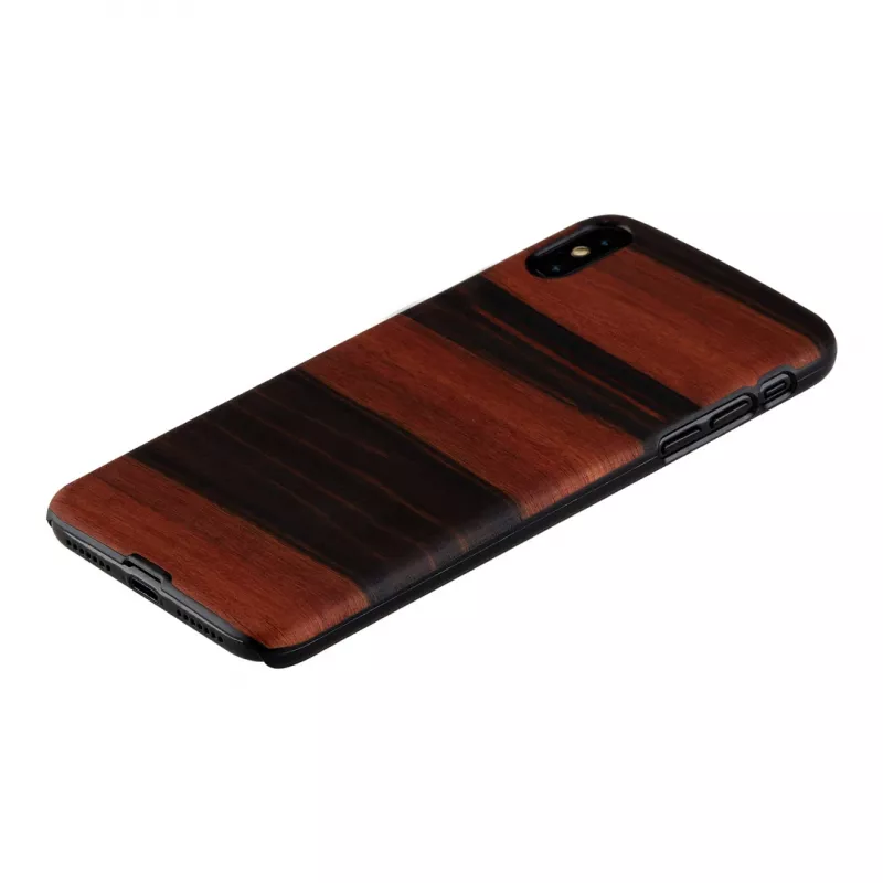 Capa para smartphone man and wood para iPhone XS Max – preto ébano, cobertura traseira rígida protetora