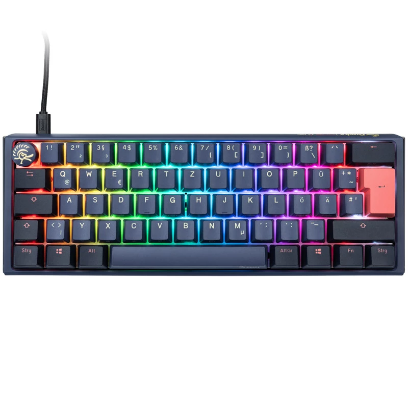 Teclado Gaming Ducky One 3 Cosmic azul Mini, RGB LED - MX-Ergo-Clear