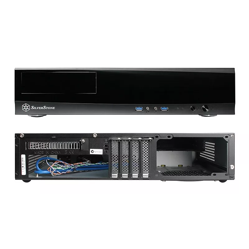 SilverStone MILO ML03 - Desktop - Micro-ATX - sem fonte de alimentação (ATX / PS/2) - preto - USB/Áudio (SST-ML03B-R)