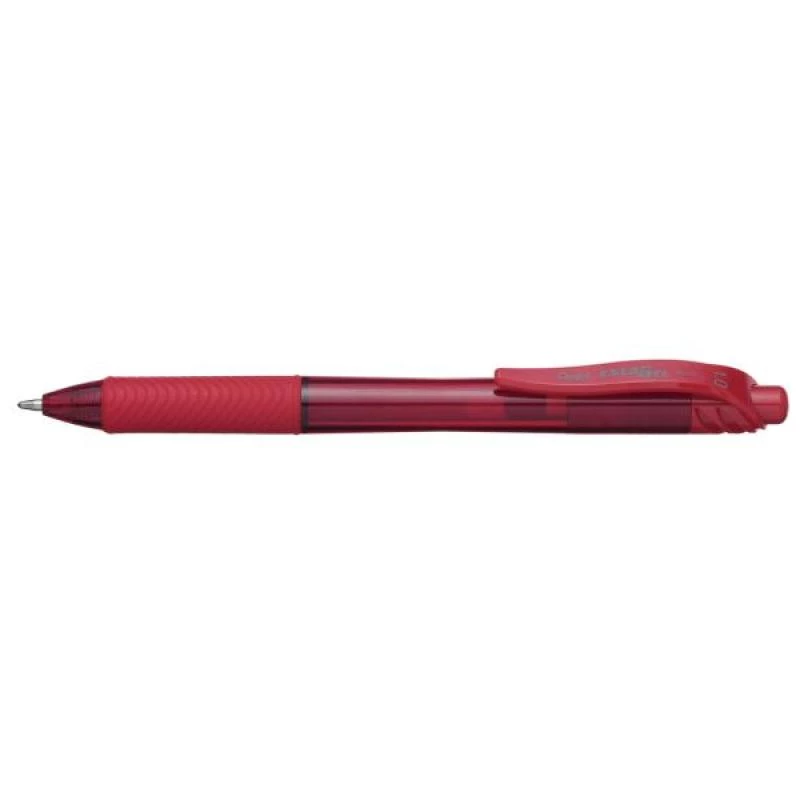 Caneta de gel retrátil com clip Pentel Energel X 1.0 Vermelho