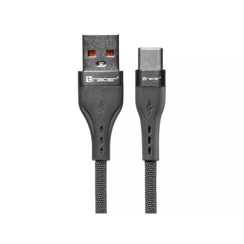 Cabo Tracer 47487 USB A - Type C M/M 1m cinzento